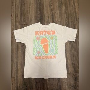 Daydreamer Kate’s Ice Cream Puff Print White T Shirt Size M